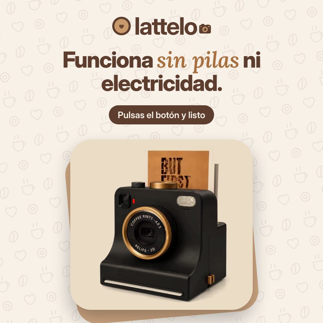 Cámara que dibuja en la espuma de tu café