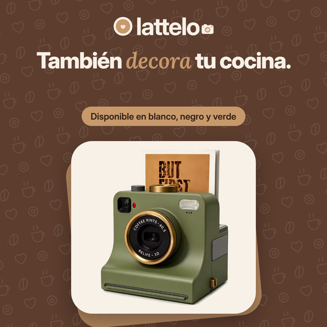 Cámara que dibuja en la espuma de tu café