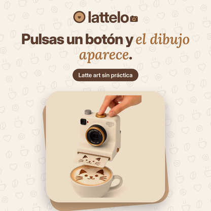 Cámara que dibuja en la espuma de tu café