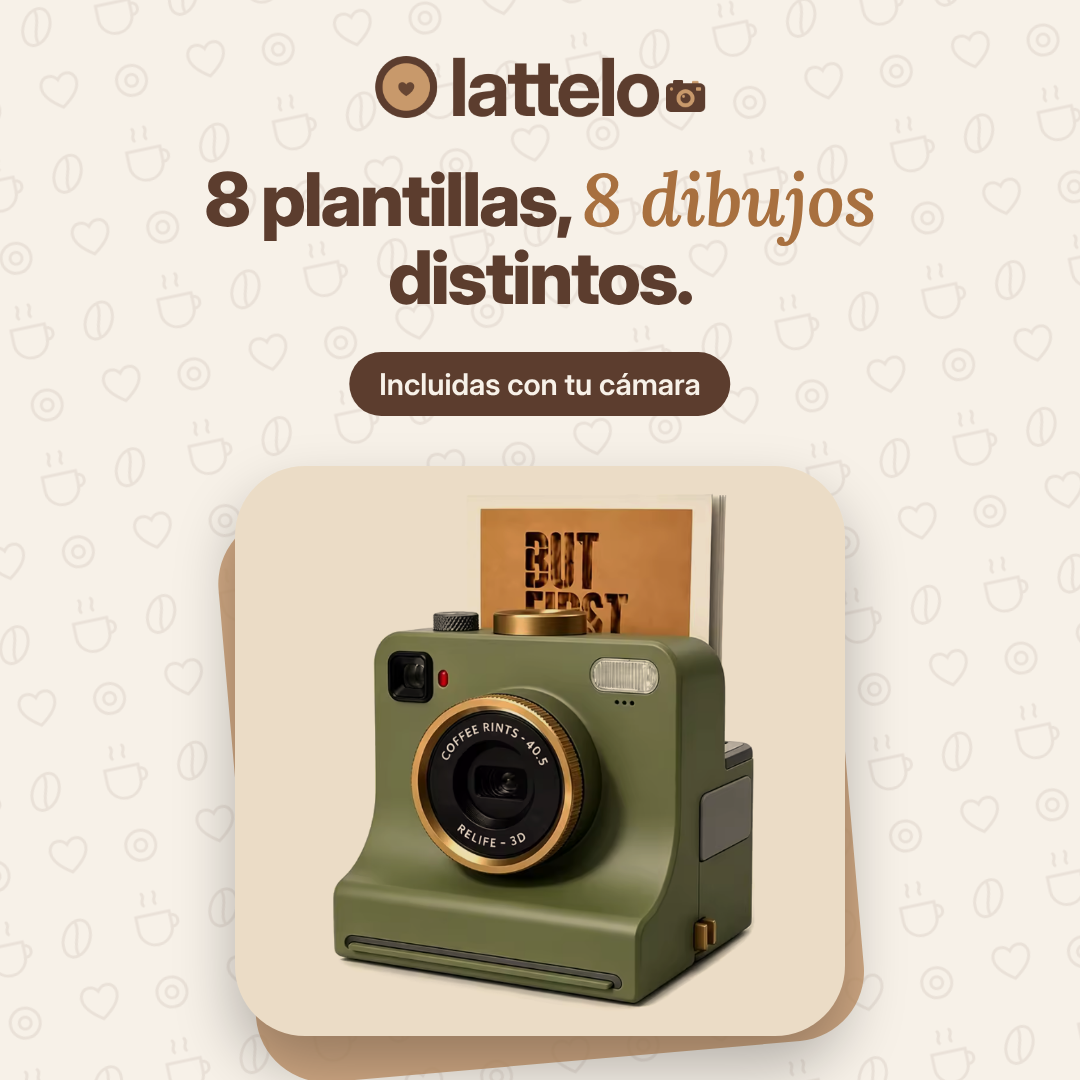 Cámara que dibuja en la espuma de tu café